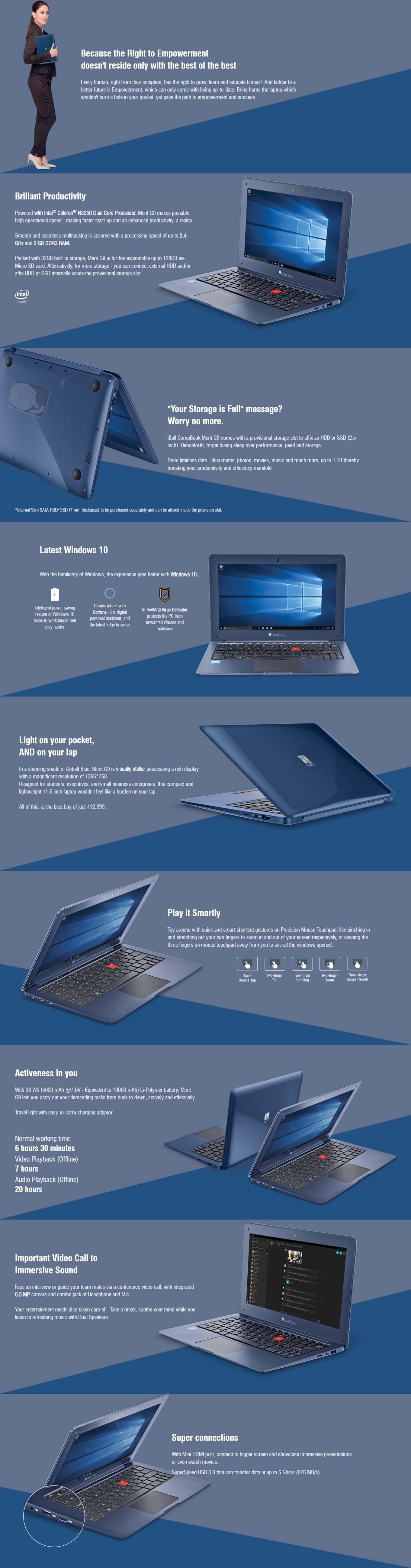 iBall CompBook Merit G9