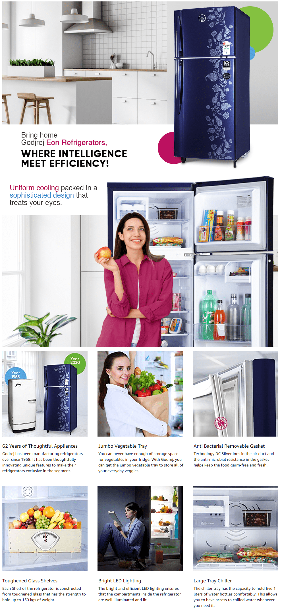 Godrej 236 L 2 Star Inverter Frost-Free Double Door Refrigerator