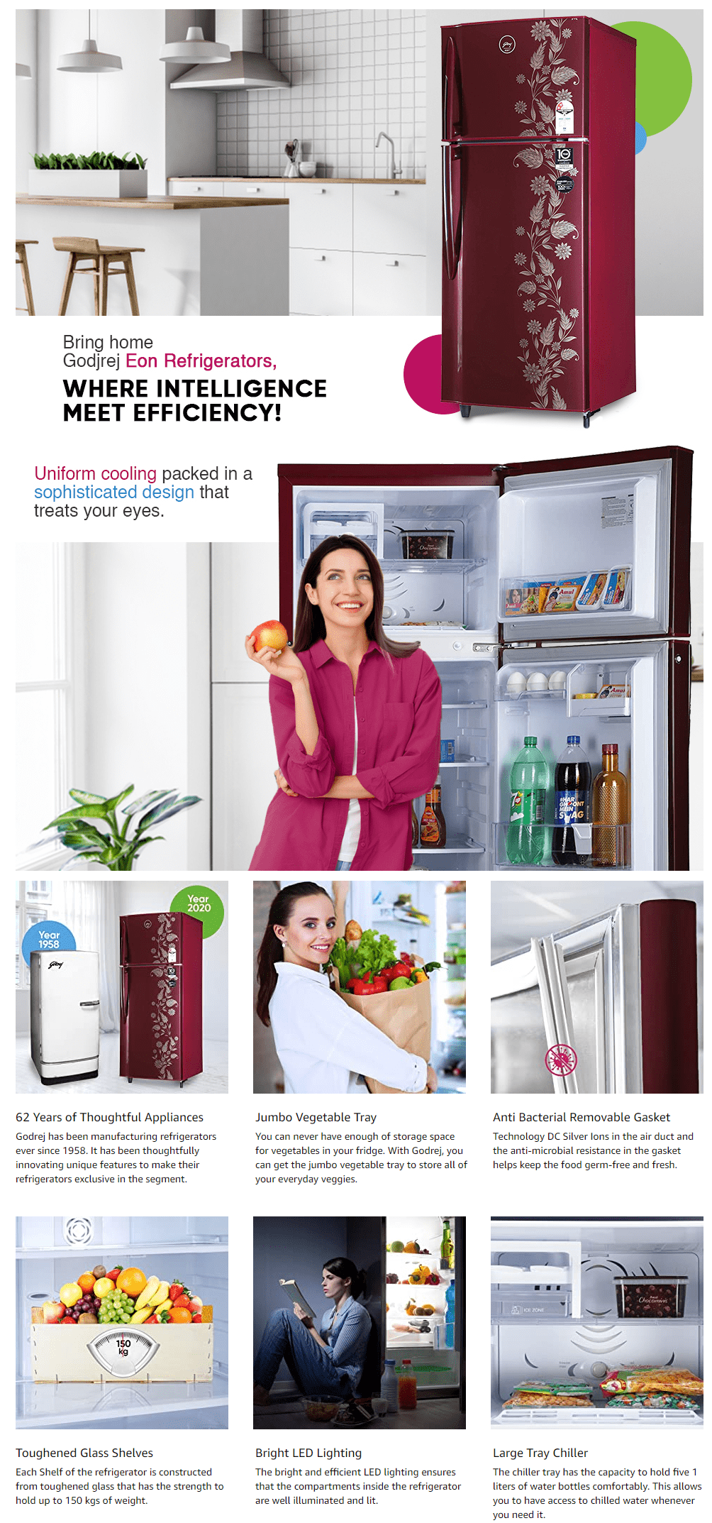 Godrej 255 L 2 Star Inverter Frost-Free Double Door Refrigerator