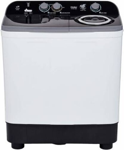 Haier 9.5 Kg Semi-Automatic Top Loading Washing Machine (HTW95-186S, Grey) Brand: Haier