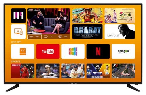 Kevin 125 cm (49 inches) 4K UHD LED Smart TV KN49UHD-PRO (Black) (2019 Model)