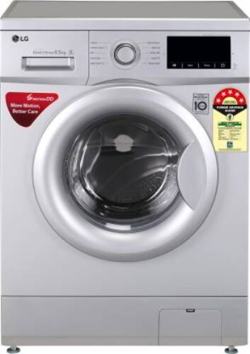 LG 6.5 Kg 5 Star Inverter Fully-Automatic Front Loading Washing Machine (FHM1065ZDL, Luxury Silver, Direct Drive Technology)